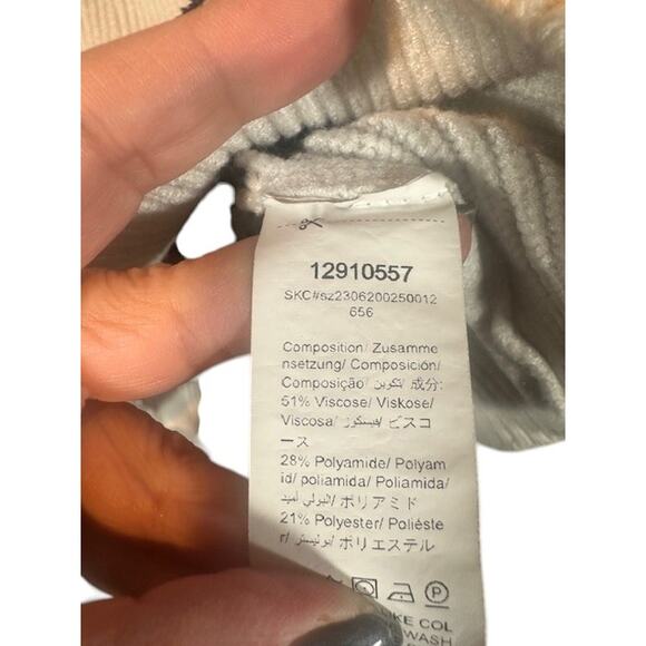 Emery Rose White Black Hearts Long Sleeve Crew Neck Knit Sweater Women Sz XL - Picture 7 of 8